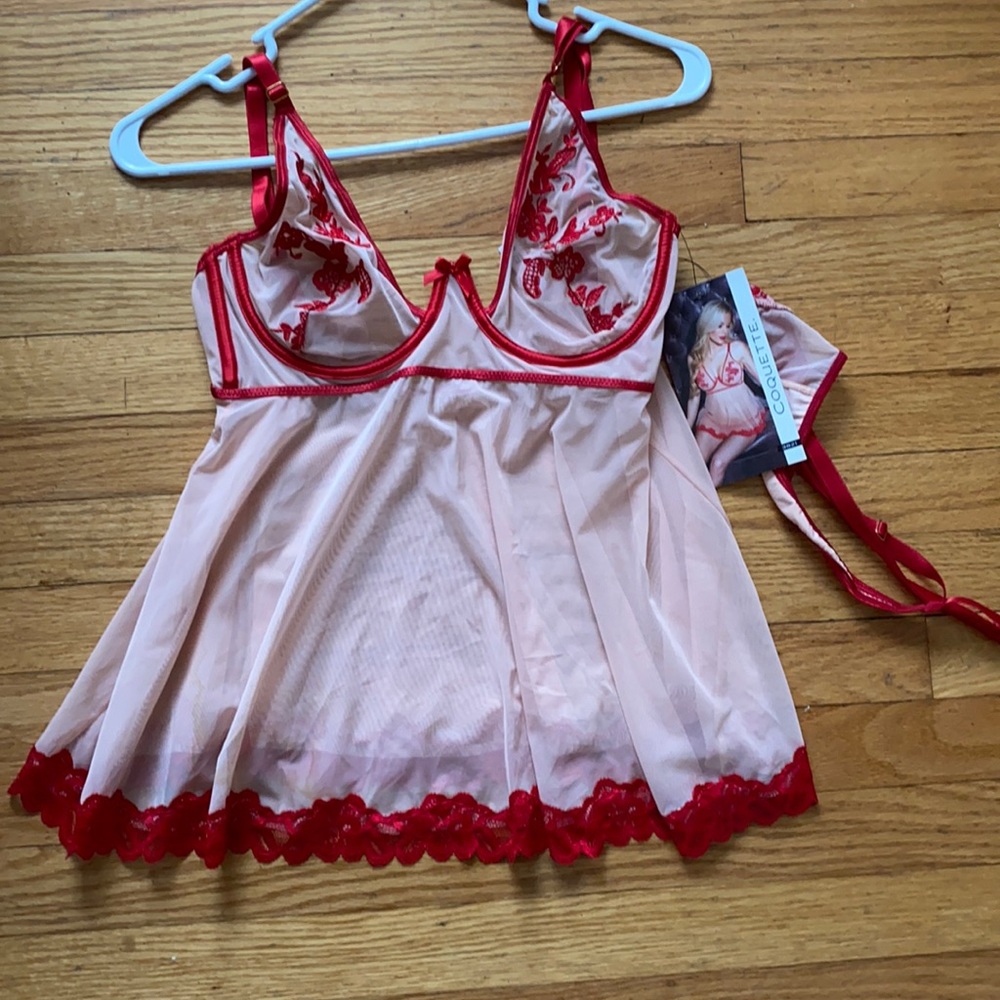 Teddy and g string set